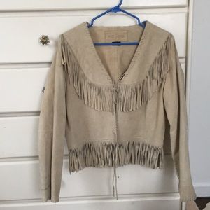 70’s Genuine Nubuck Leather fringe Jacket